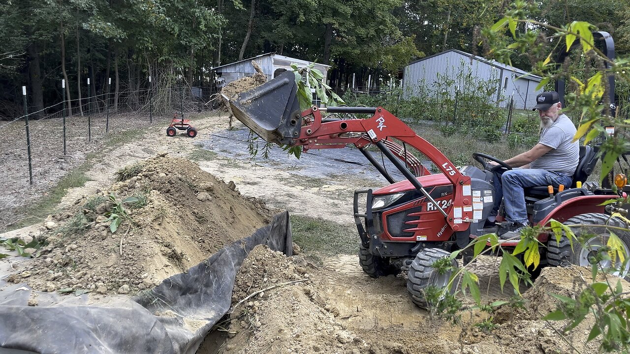 Covering Up Cellar #tractor #rootcellar #farm #homestead Chamberlin Family Farms “Naturally Good”