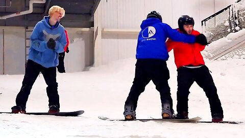 Adin Ross & XQC Snowboard For The First Time!