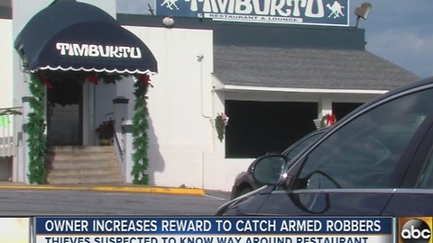 Owner increase reward to find armed robbers of Hanover restaurant