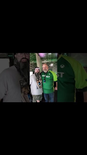 Aaron Greenberg from Xbox and I hanging out