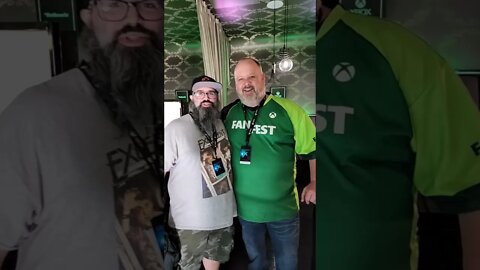Aaron Greenberg from Xbox and I hanging out