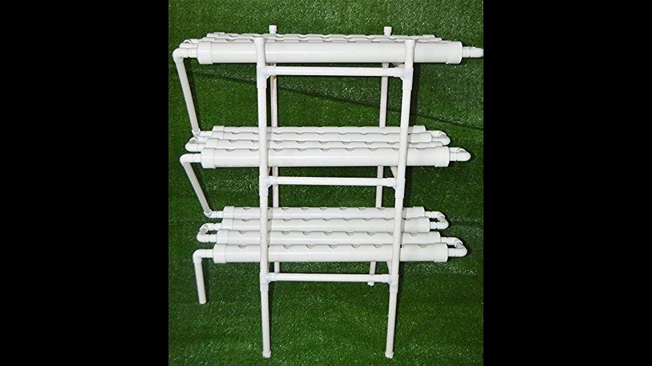 INTBUYING Hydroponic Growing System 54 Sites Grow Kit(6 Pipes 3 Layers 2 Rows) Plant for Leaf...
