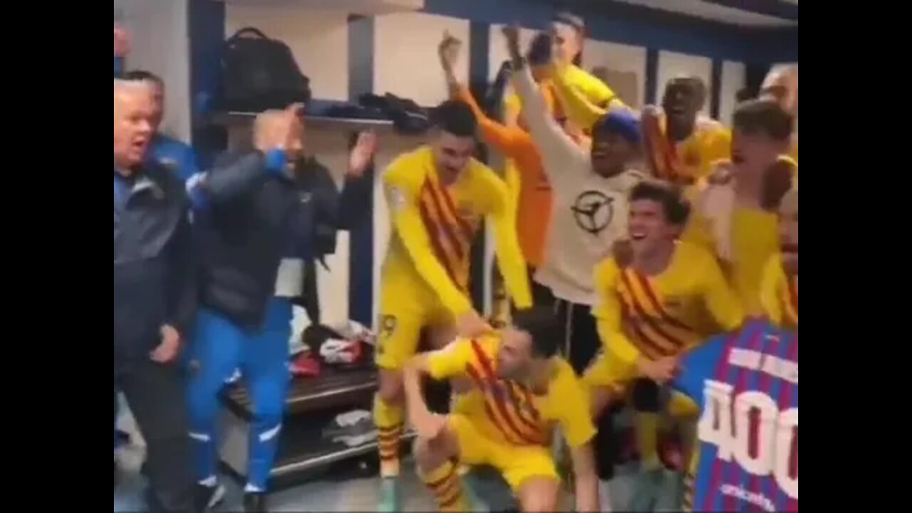 Barcelona 4x0 Real Madrid - Comemoração do Barça