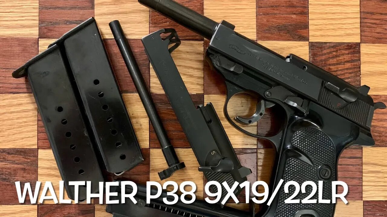 Walther P38 9mm luger with very rare factory 22lr conversion kit first shots very happy!