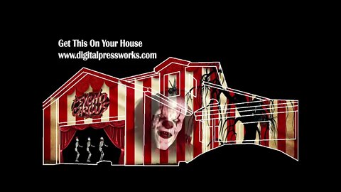 Psycho Circus Halloween House Projection Mapping Video Sample