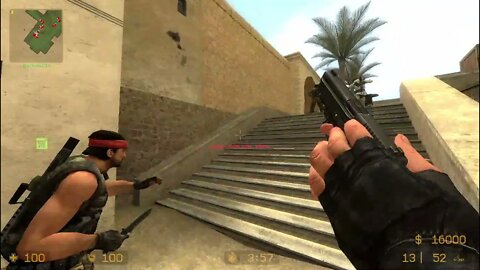 Counter Strike Source Dust 1 Bots #3 Just Only Machine Gun