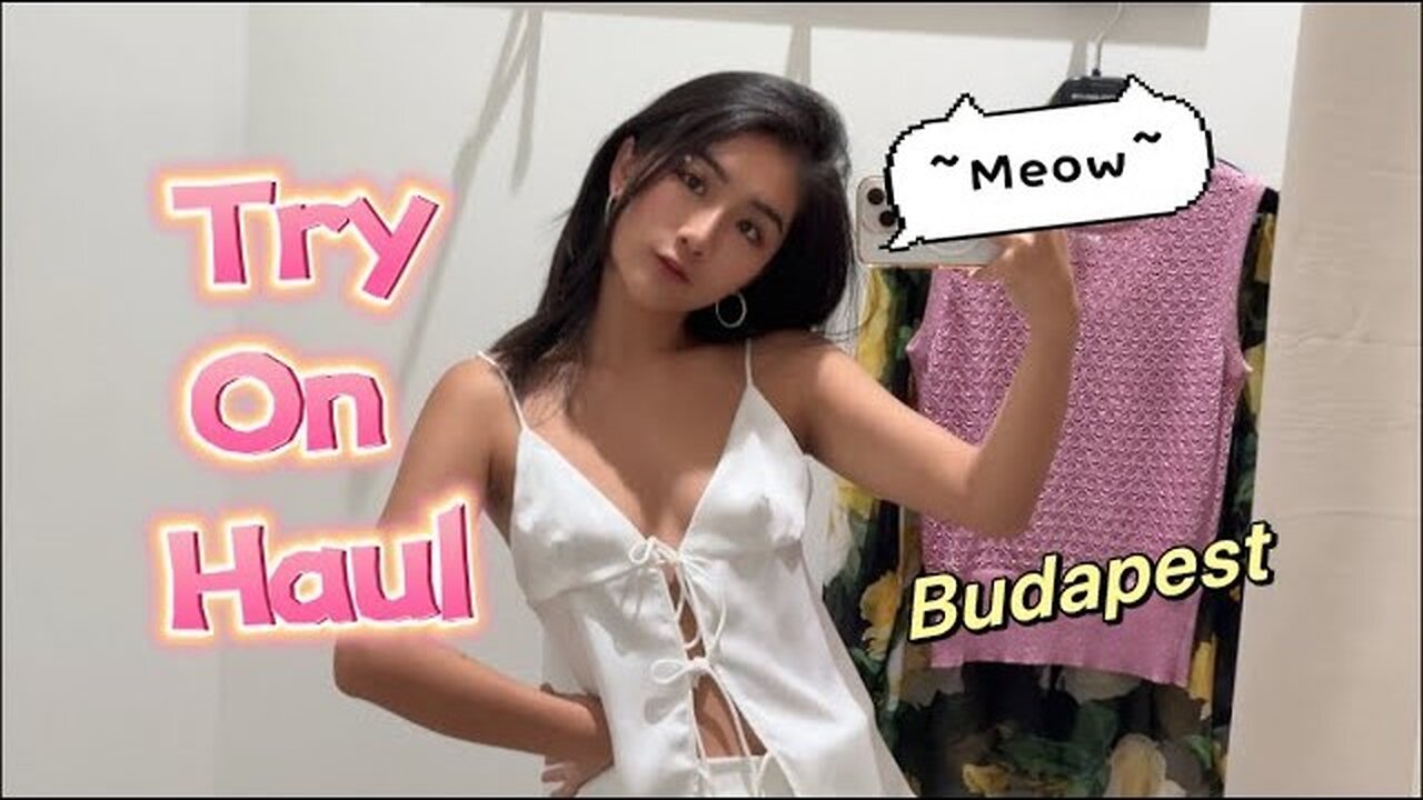 4K| Try on haul transparent blouse and top for work from Dolce Gabbana in Budapest✌🏻