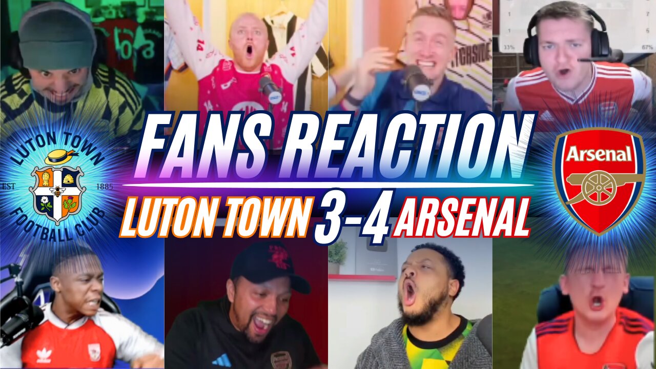 ARSENAL FANS REACTION TO LUTON TOWN 3-4 ARSENAL | RICE WINNER!