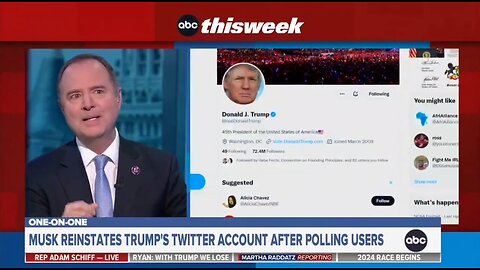 Adam Schiff Thinks It's A Terrible Mistake To Reinstate Trump On Twitter