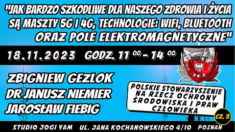 Prelekcja o 5g, Janusz Niemier, Zbigniew Gelzok, Prezes Pierwszy Jarosław Fiebig, cz. 3 2023 11 18