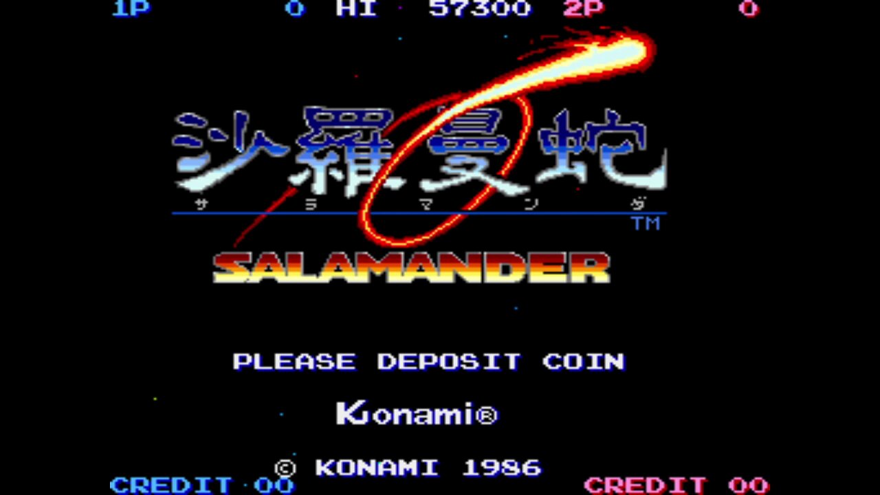 Salamander Arcade Game, Konami 1986, playthrough