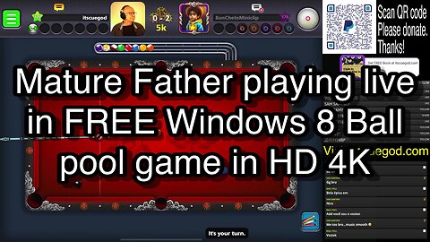 Mature Father playing live in FREE Windows 8 Ball pool game in HD 4K 🎱🎱🎱 8 Ball Pool 🎱🎱🎱