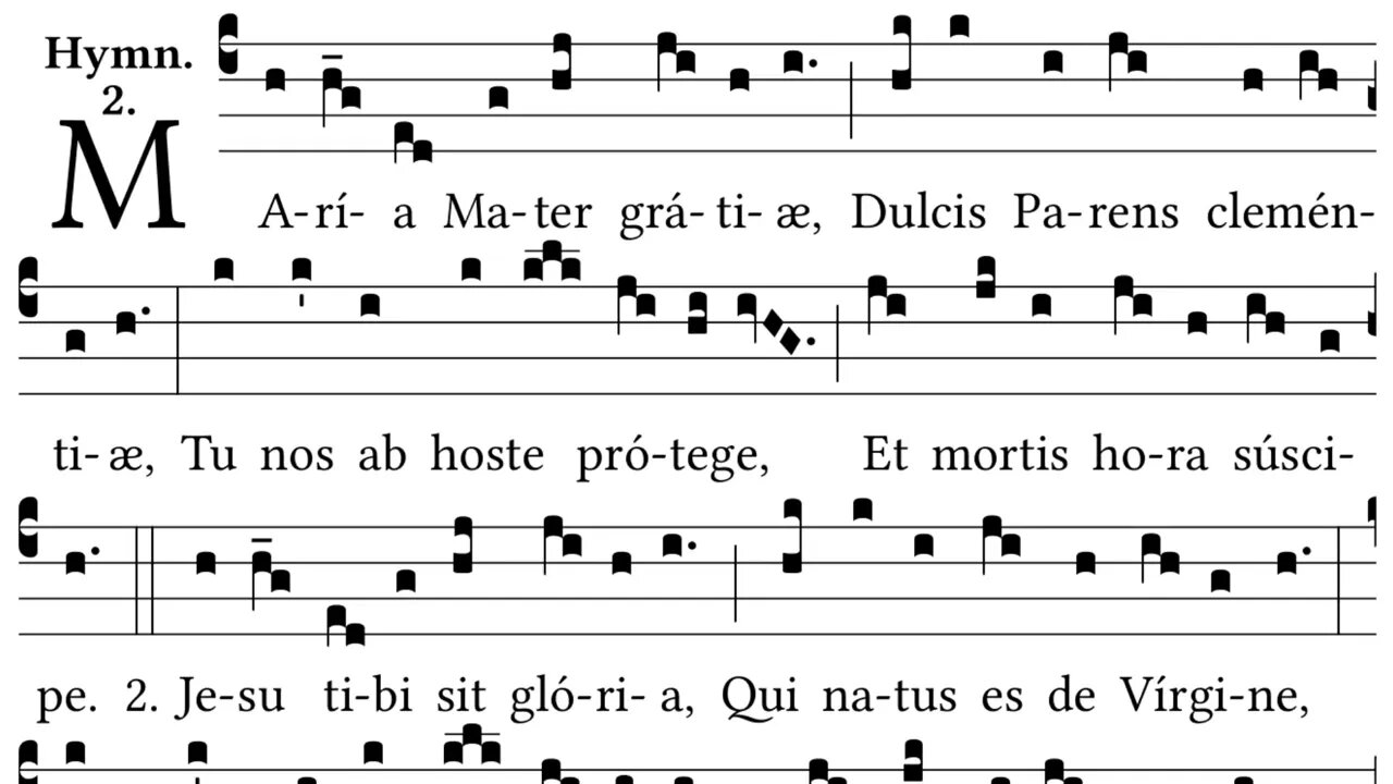 Maria Mater Gratiae - quick 2 verse hymn to Our Lady, Mother of Grace