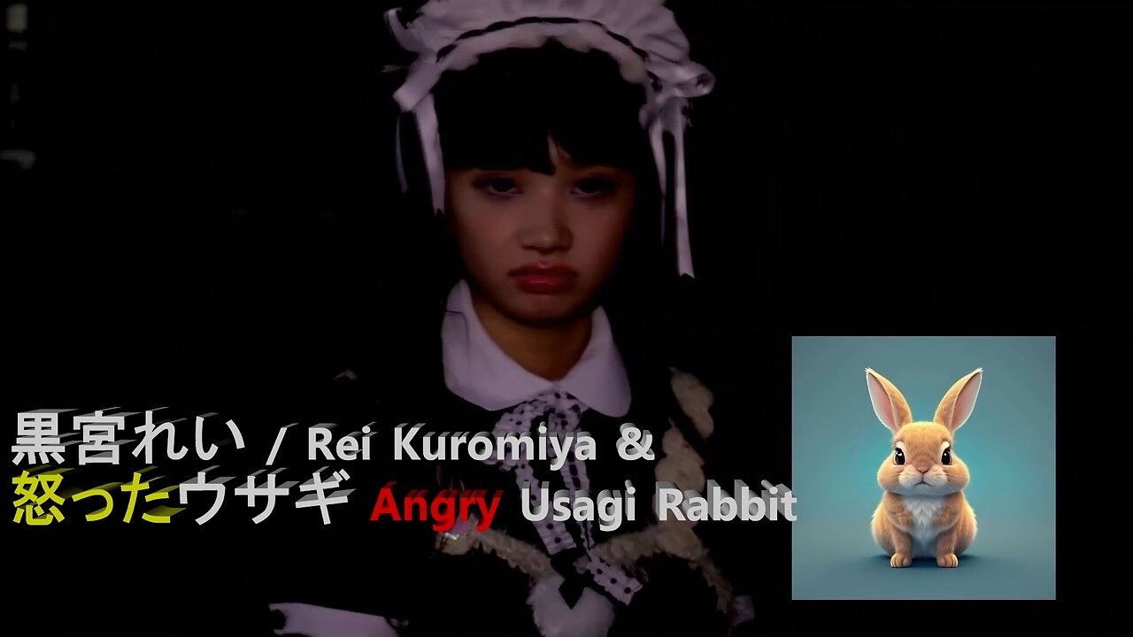 黒宮れい / Rei Kuromiya & 怒ったウサギ Angry Rabbit