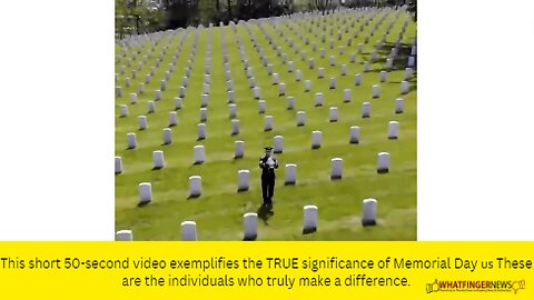 This short 50-second video exemplifies the TRUE significance of Memorial Day 🇺🇸