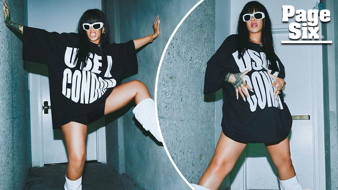 Pregnant Rihanna wears 'use a condom' shirt: 'PSA'