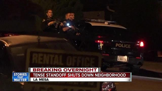 Tense standoff shuts down La Mesa neighborhood