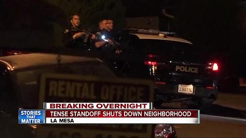 Tense standoff shuts down La Mesa neighborhood