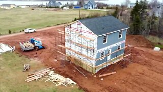 Drone Shots of a New House Being Built