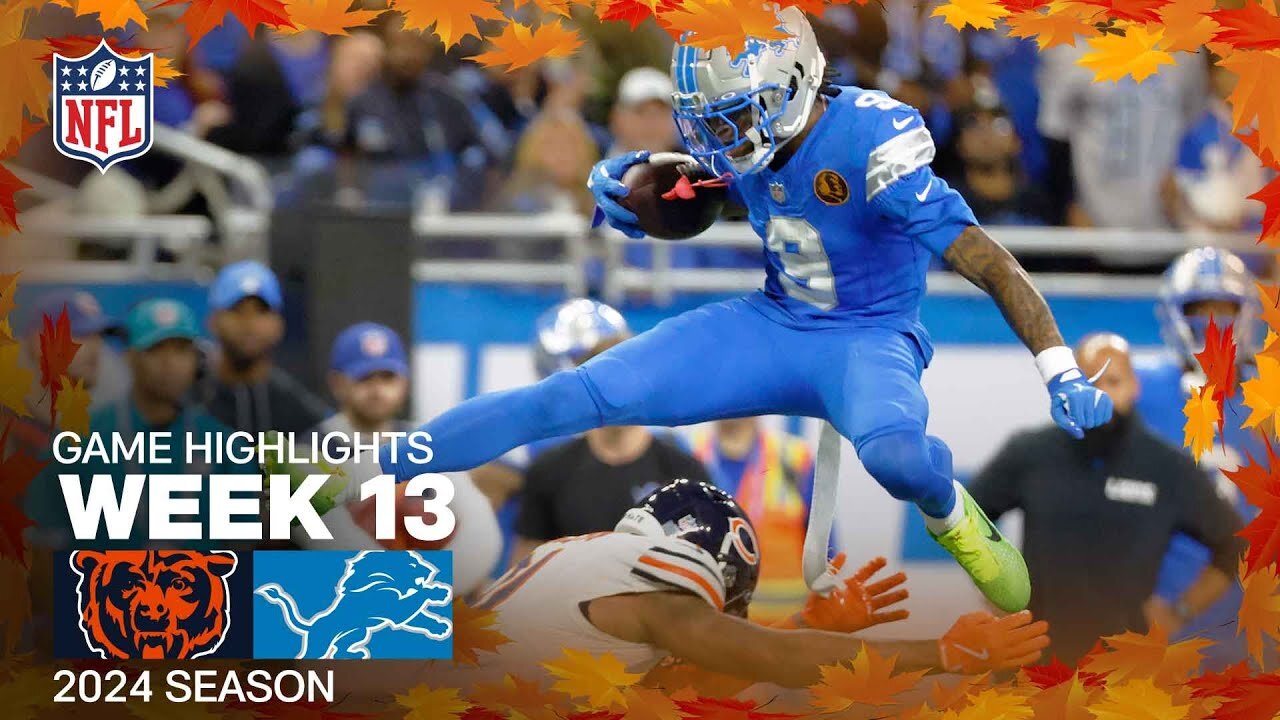 Chicago Bears vs. Detroit Lions | 2024 Week 13 Game Highlights