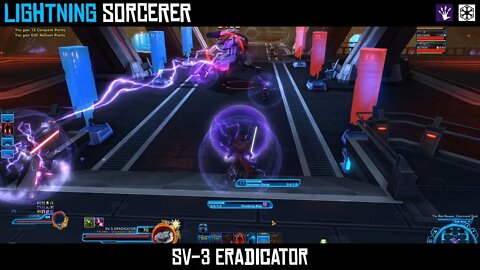 SWTOR SV-3 Eradicator Boss Fight - Veteran Difficulty with Lightning Sorcerer. 4 Player Flashpoint