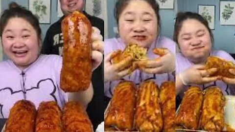 Asmr real mukbang "Veggie Roll Gauntlet: The Ultimate Eating Challenge!"