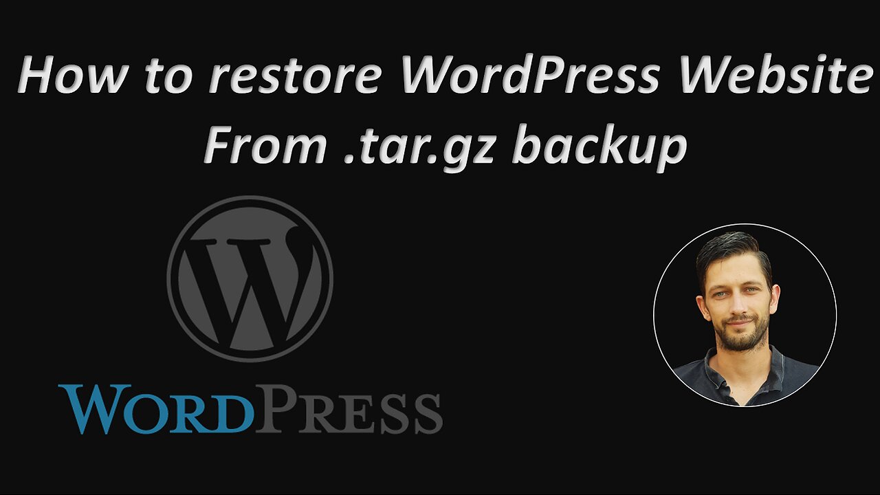 Restore / Recover / Import a WordPress Website from a tar.gz backup