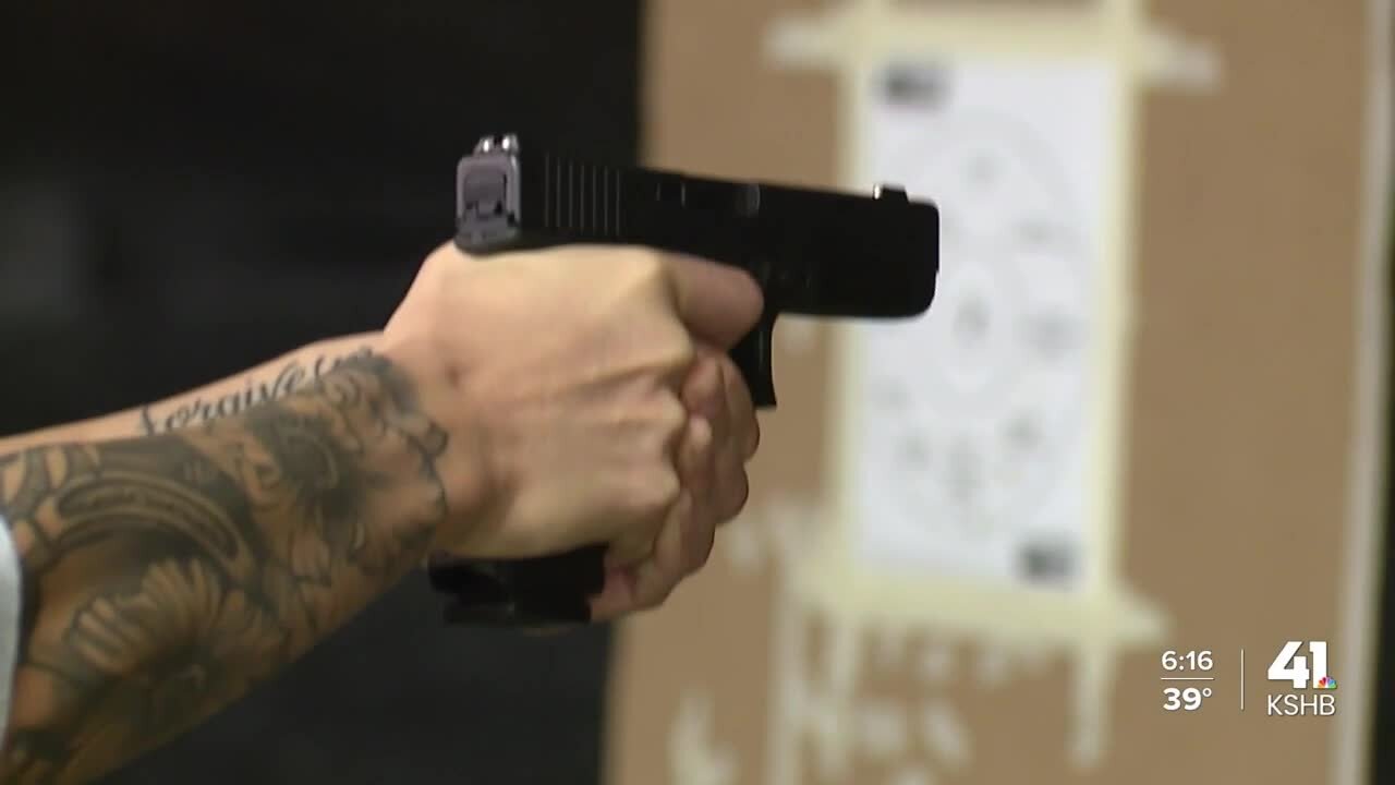 Kansas City Police Academy entrant officers begin firearms training