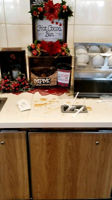 Dirty Messy Fountain Drink Station