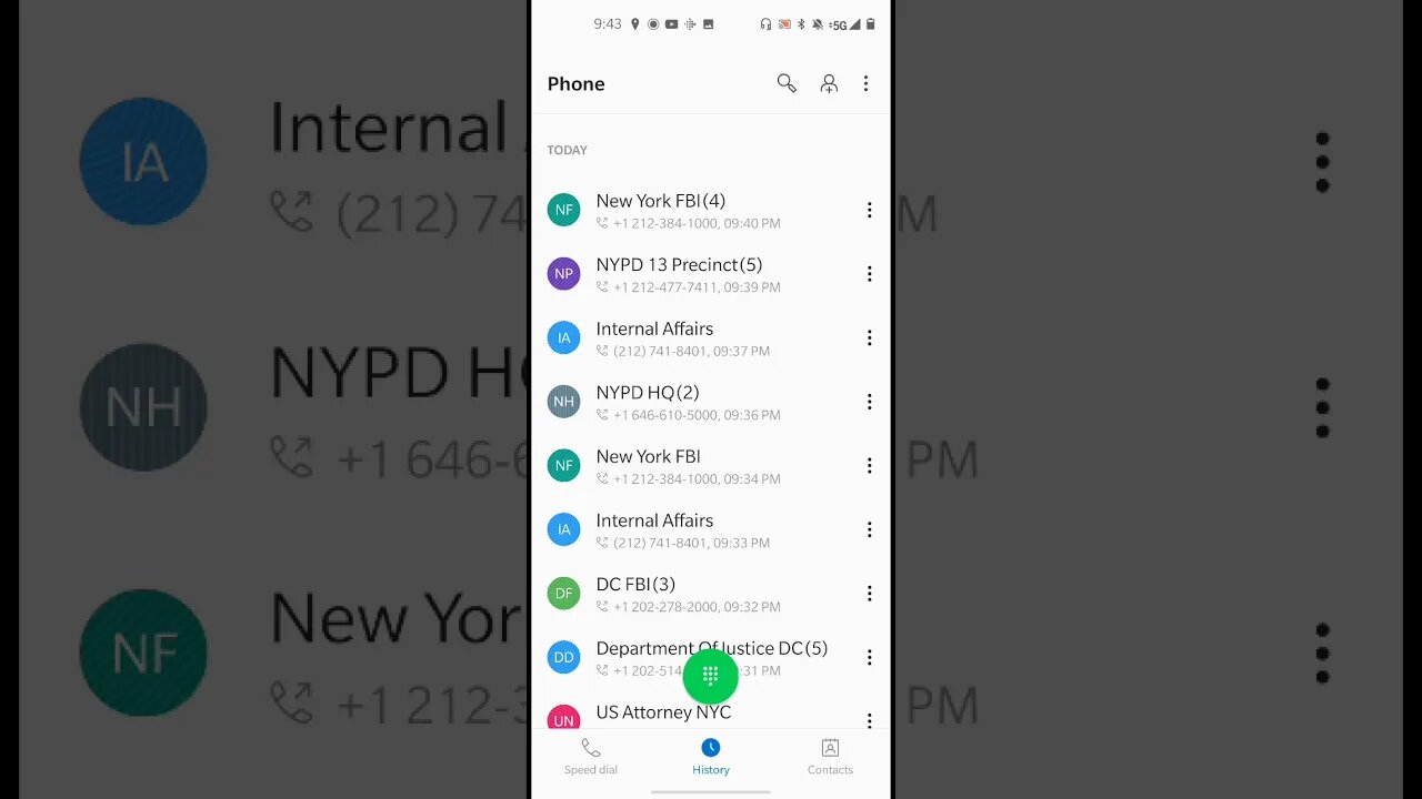 The New York FBI blocked my phone number.