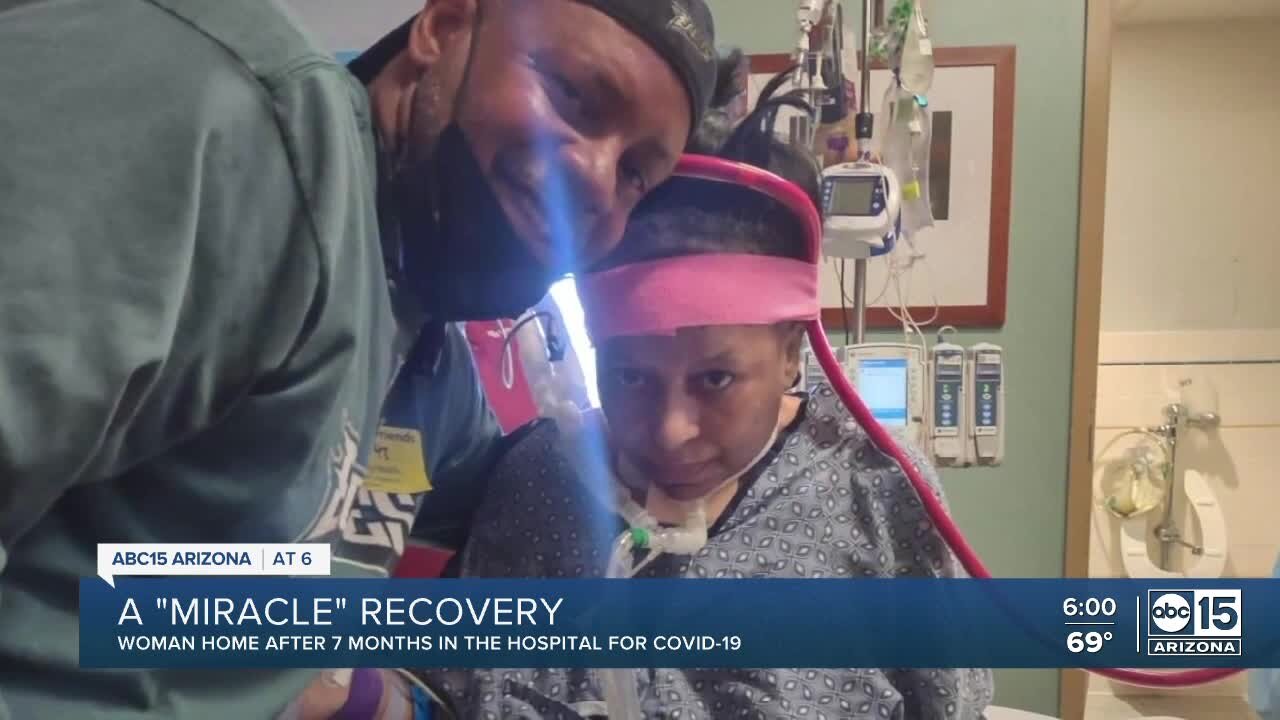 Faces of COVID: Arizona woman back home after seven-month hospital stay with COVID-19