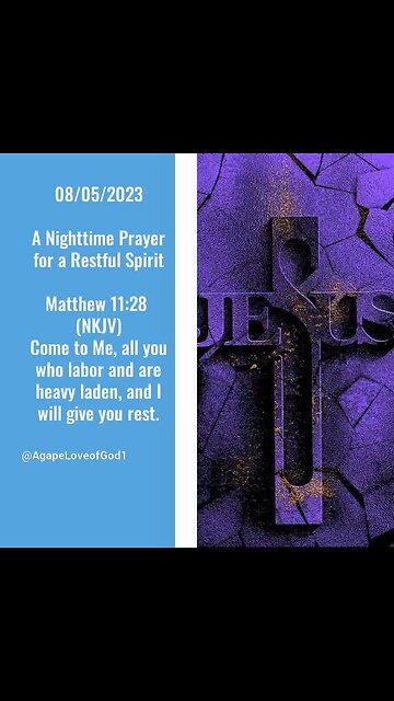 Nighttime prayer for a Restful Spirit