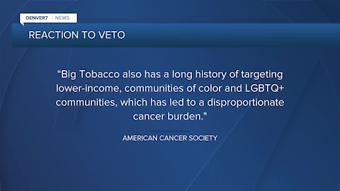 Denver City Council vote to override mayor's veto of a flavored tobacco ban fails