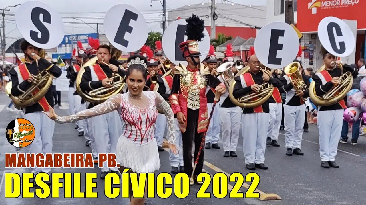 BANDA MARCIAL SEDEC SÊNIOR 2022 NO DESFILE CÍVICO 2022 - BAIRRO DE MANGABEIRA 2022 - JOÃO PESSOA PB.