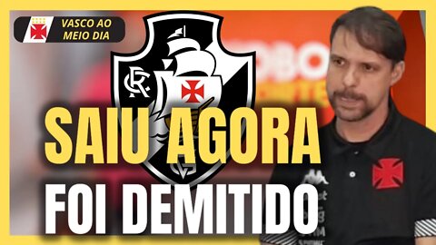 NOTÍCIA URGENTE! TÁ DEMITIDO! VASCO ANÚNCIA DEMISSÃO DE MAURÍCIO SOUSA | NOTÍCIAS DO VASCO