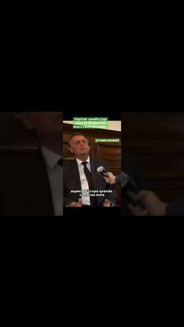 Pergunta é maldosa, vem com uma afirmação. “jornalismo”, mas… o Capitão dá aquele corte Tramontina