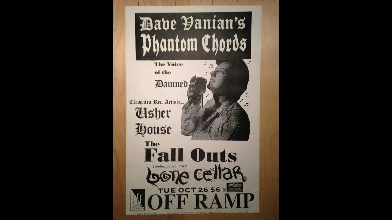 Phantom Chords featuring Dave Vanian of the Damned - Off Ramp, Seattle - 10/26/1993