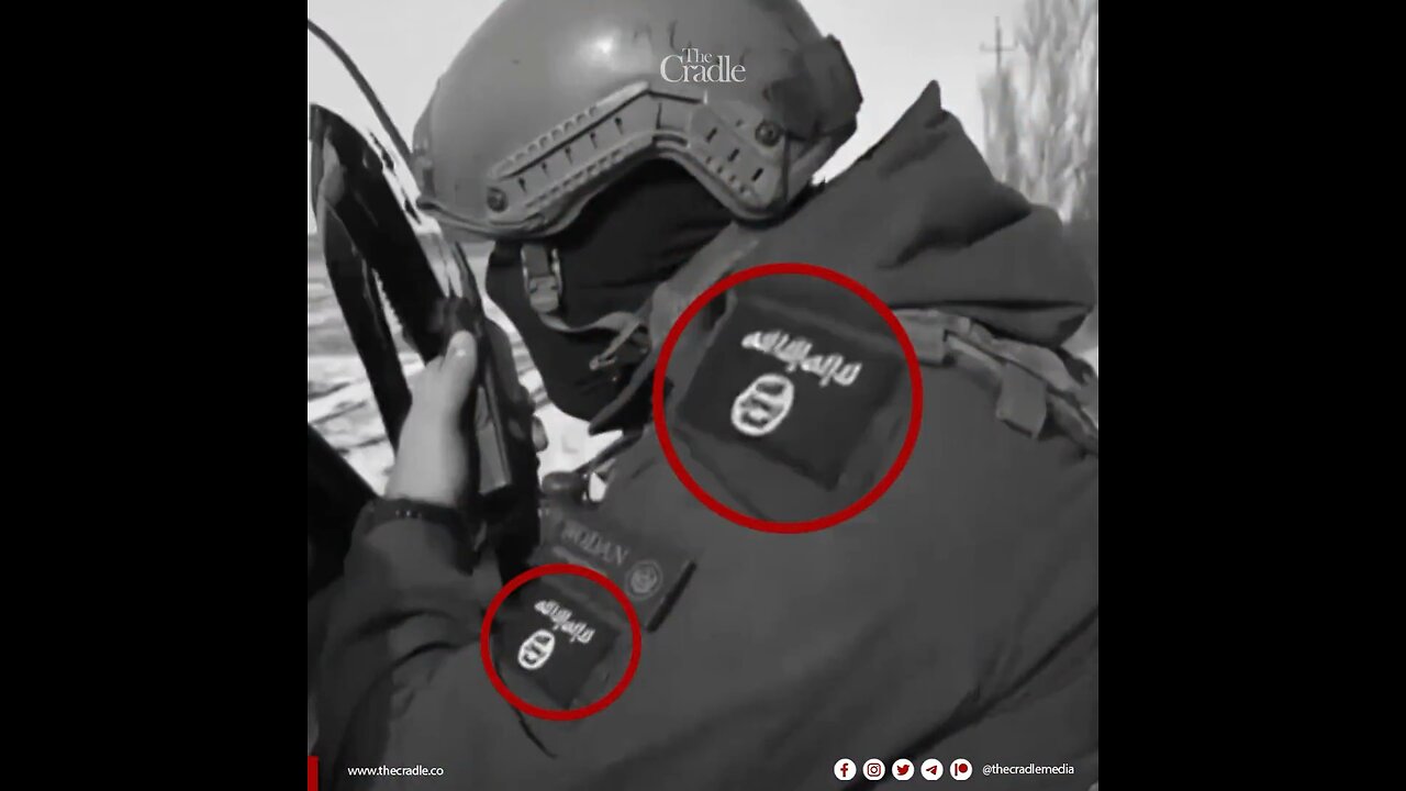 The Associated Press has published footage of a Ukrainian unit commander wearing an ISIS patch