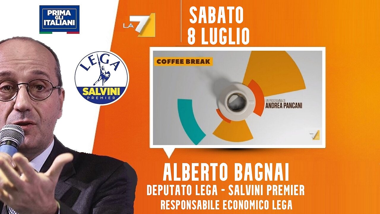 🔴 Interventi dell'On. Alberto Bagnai ospite a "Coffee Break" di Andrea Pancani (08/07/2023).