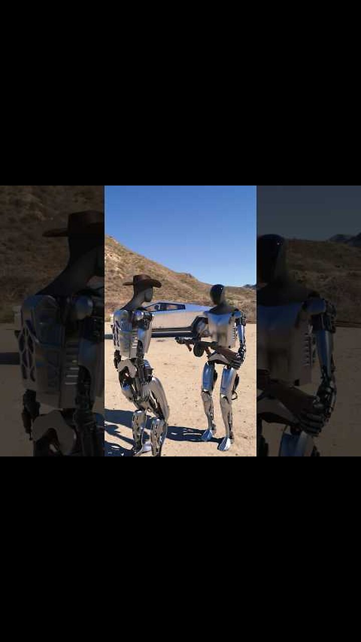 Robots Testing The Bulletproof Cybertruck