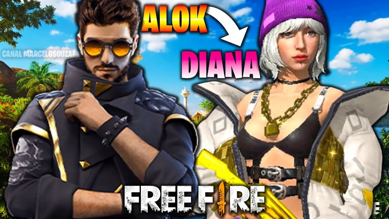 Habilidade do Alok na Diana do Free Fire