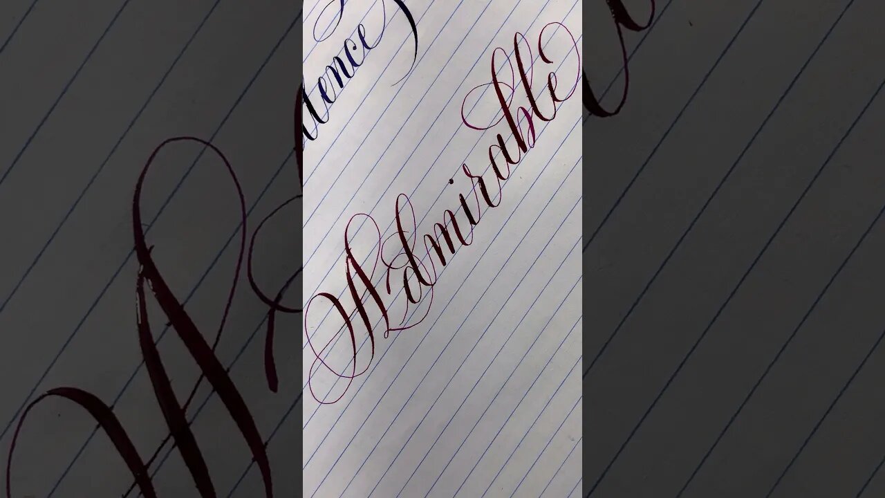 Calligraphy Word: Admirable #calligraphy #handwriting