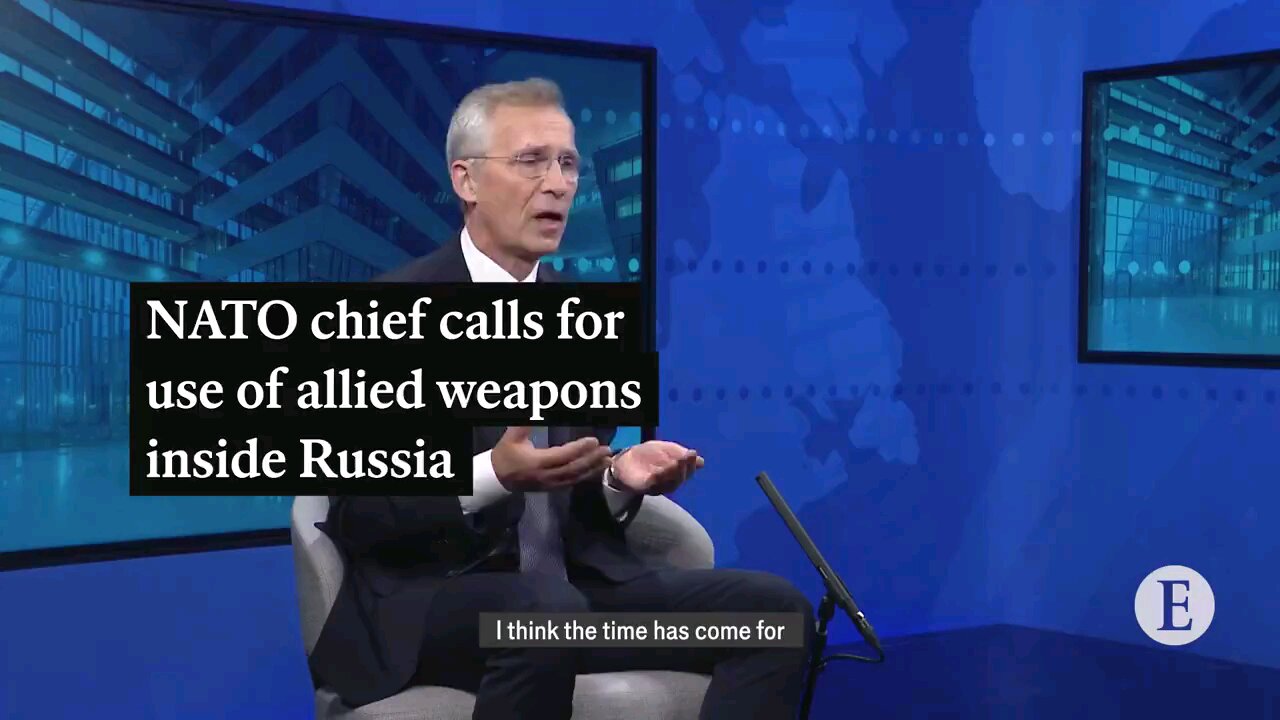 BREAKING: NATO Chief Jens Stoltenberg says it's time to use NATO weapons to strike inside Russia.