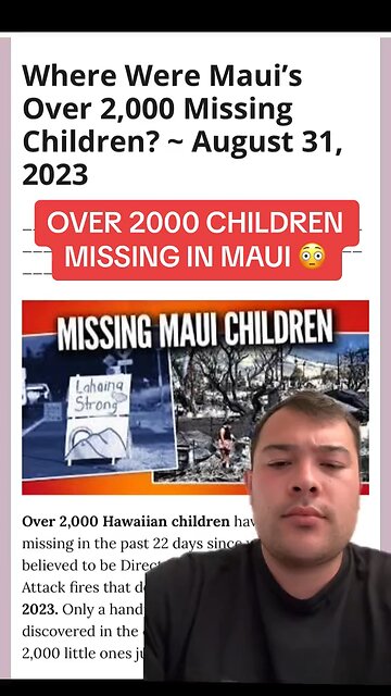 2000 children plus parents missing from Maui Fires