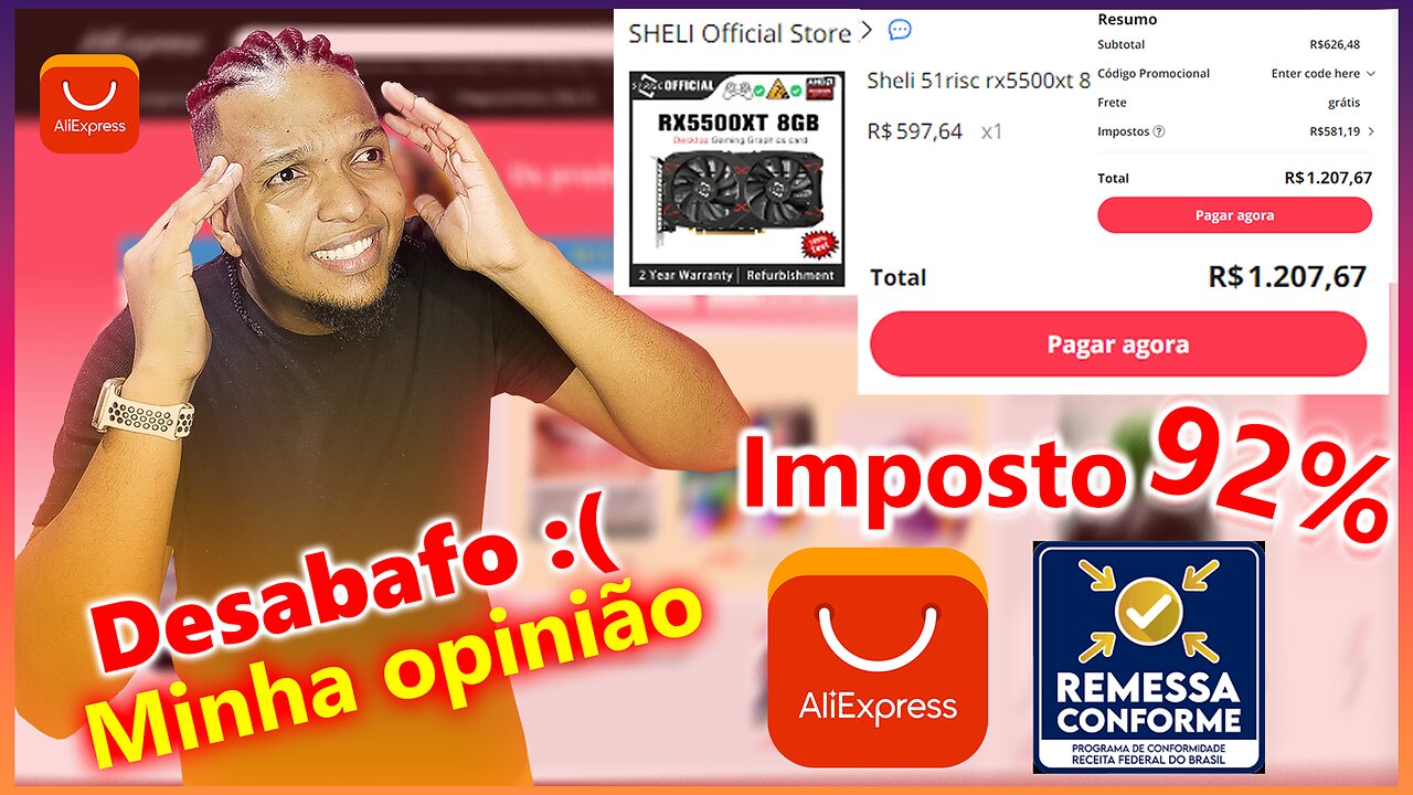 Remessa Conforme 92% de Imposto Meu SINCERO DESABAFO! ( Aliexpress )🔴