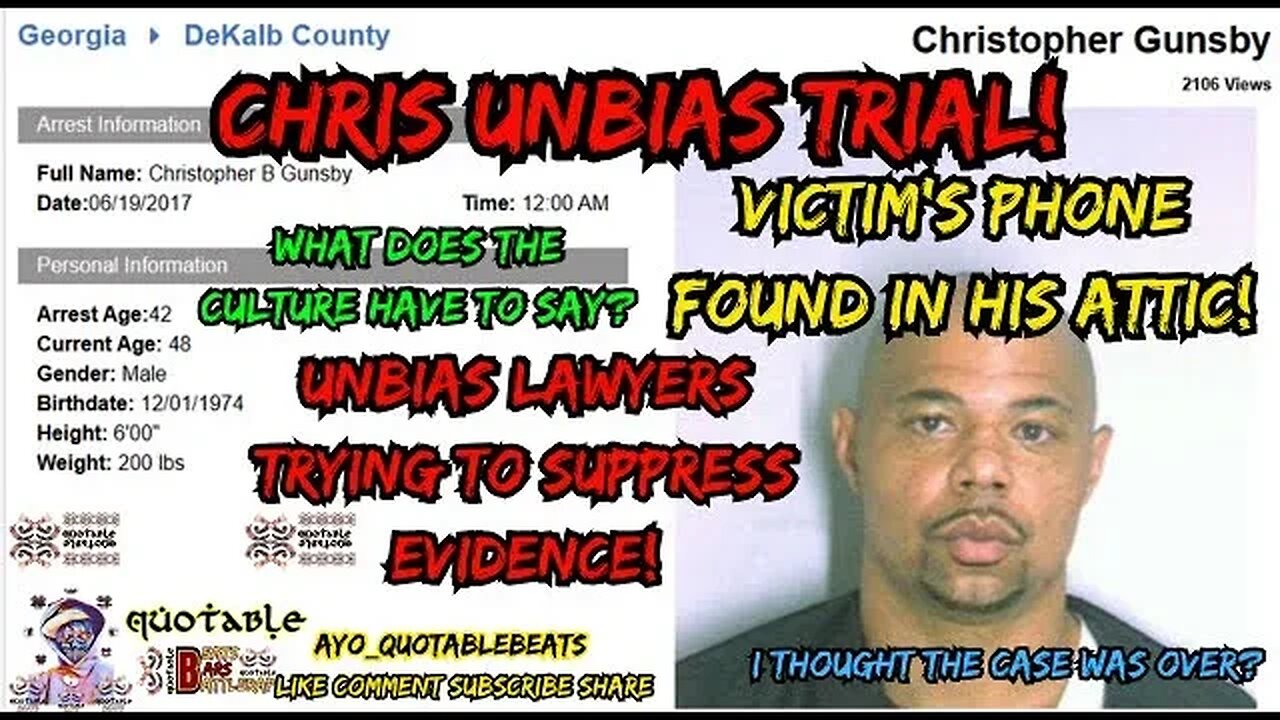 CHRIS UNBIAS TRIAL! VICTIM'S PHONE FOUND IN ATTIC!