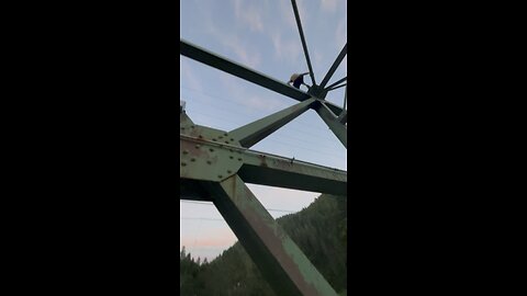 Jumping off a tall bridge