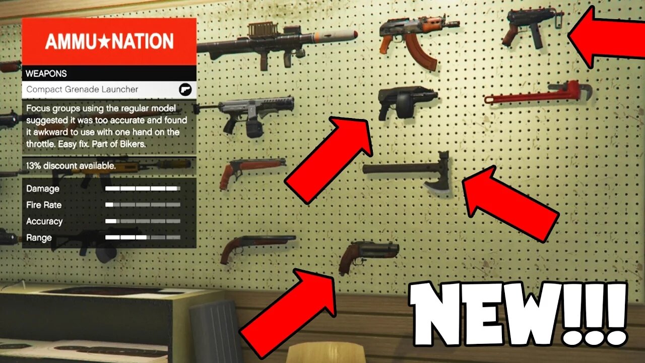 GTA 5 DLC UPDATE ALL NEW WEAPONS GAMEPLAY - MINI GRENADE LAUNCHER, PIPE BOMB & MORE! (GTA 5 ONLINE)