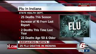 25 flu-related deaths in Indiana so far this season