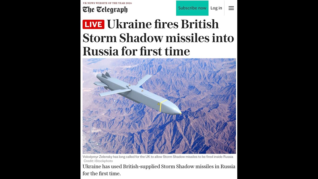 British storm shadow missiles fired into Russia from Ukraine (Scare Event Necessary)